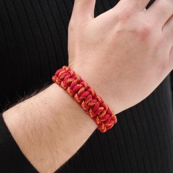 Sarı Kırmızı Paracord Bileklik