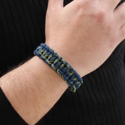 Sarı Lacivert Paracord Bileklik