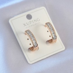 Xuping Rose Gold Renk Zirkon Taşlı Kadın Küpe