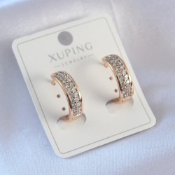 Xuping Rose Gold Renk Zirkon Taşlı Kadın Küpe