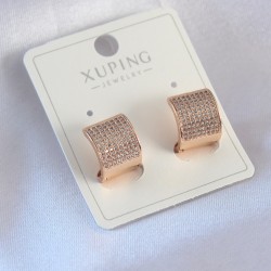 Xuping Rose Gold Renk Zirkon Taşlı Kadın Küpe