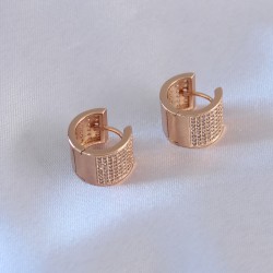 Xuping Rose Gold Renk Zirkon Taşlı Kadın Küpe