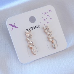 Xuping Rose Gold Renk Zirkon Taşlı Kadın Küpe