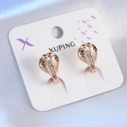 Xuping Rose Gold Renk Kobra Yılan Model Zirkon Taşlı Kadın Küpe