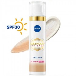 Nivea Luminous630 Koyu Leke Karşıtı CC Yüz Kremi SPF30 Orta Ton 02