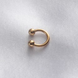 316L Cerrahi Çelik Küçük Minimal Gold Renk Halka Piercing