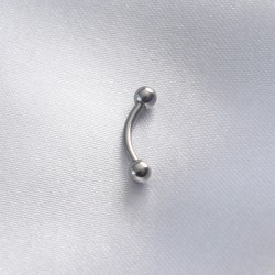 316L Cerrahi Çelik Gümüş Renk Minimal Toplu Banana Piercing