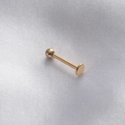 316L Cerrahi Çelik 10 mm Gold Renk Dudak Piercing