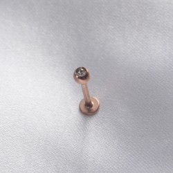 316L Cerrahi Çelik 8 mm Rose Renk Dudak Piercing