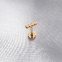 316L Cerrahi Çelik Dikdörtgen Gold Renk Tragus Piercing