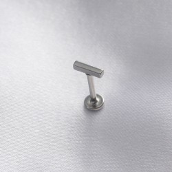 316L Cerrahi Çelik Dikdörtgen Gümüş Renk Tragus Piercing