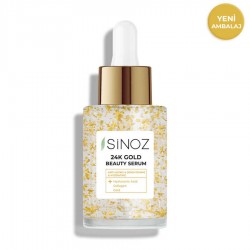 Sinoz 24K Altın Parçacıklı Hyalüronik Asit İçeren Kırışıklık Karşıtı Kolajen Cilt Bakım Serum 30 ml