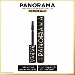 Loreal Paris Panorama Hacim Veren Maskara All Night Black - Siyah